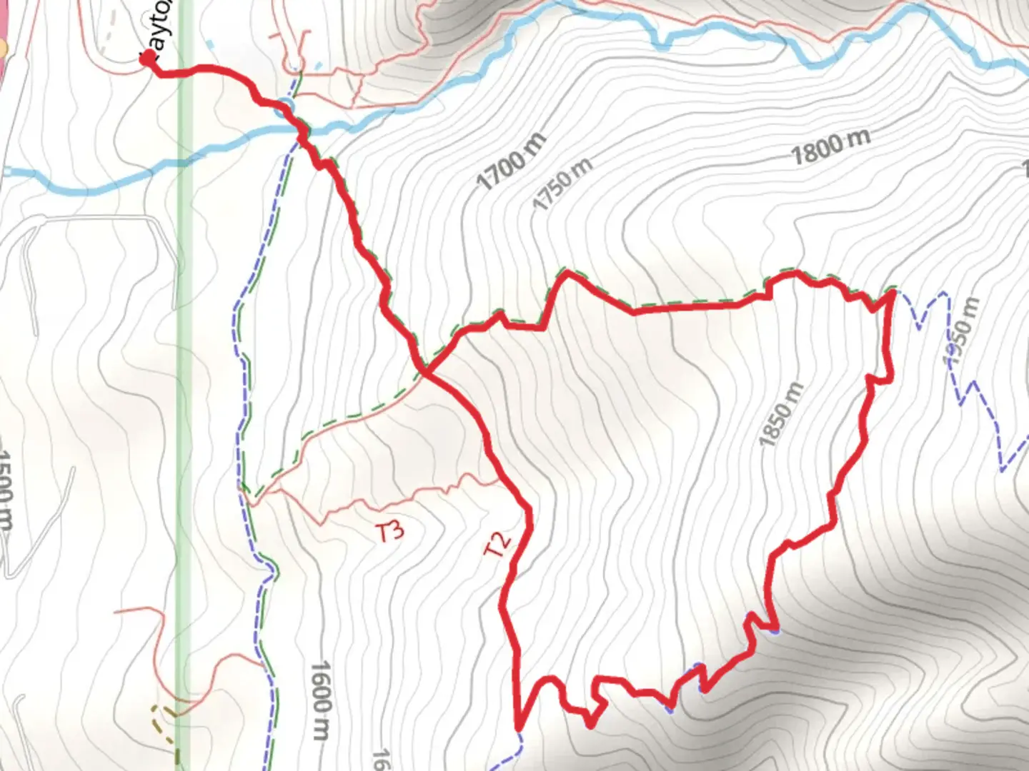 An image depicting the trail Hobbs Canyon Access Trail and Great Western Trail and its surrounding area.