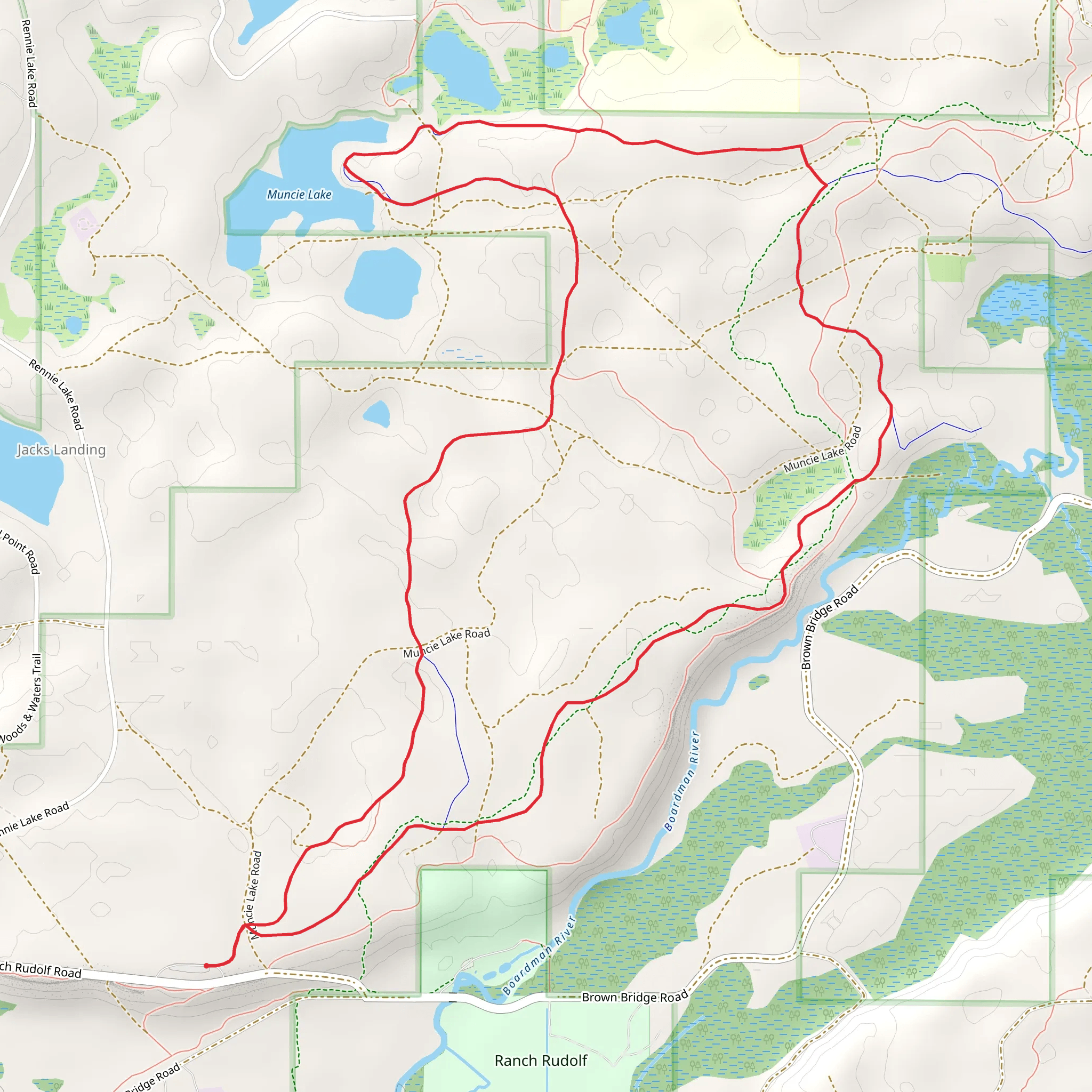 Muncie Lake Loop mobile static map