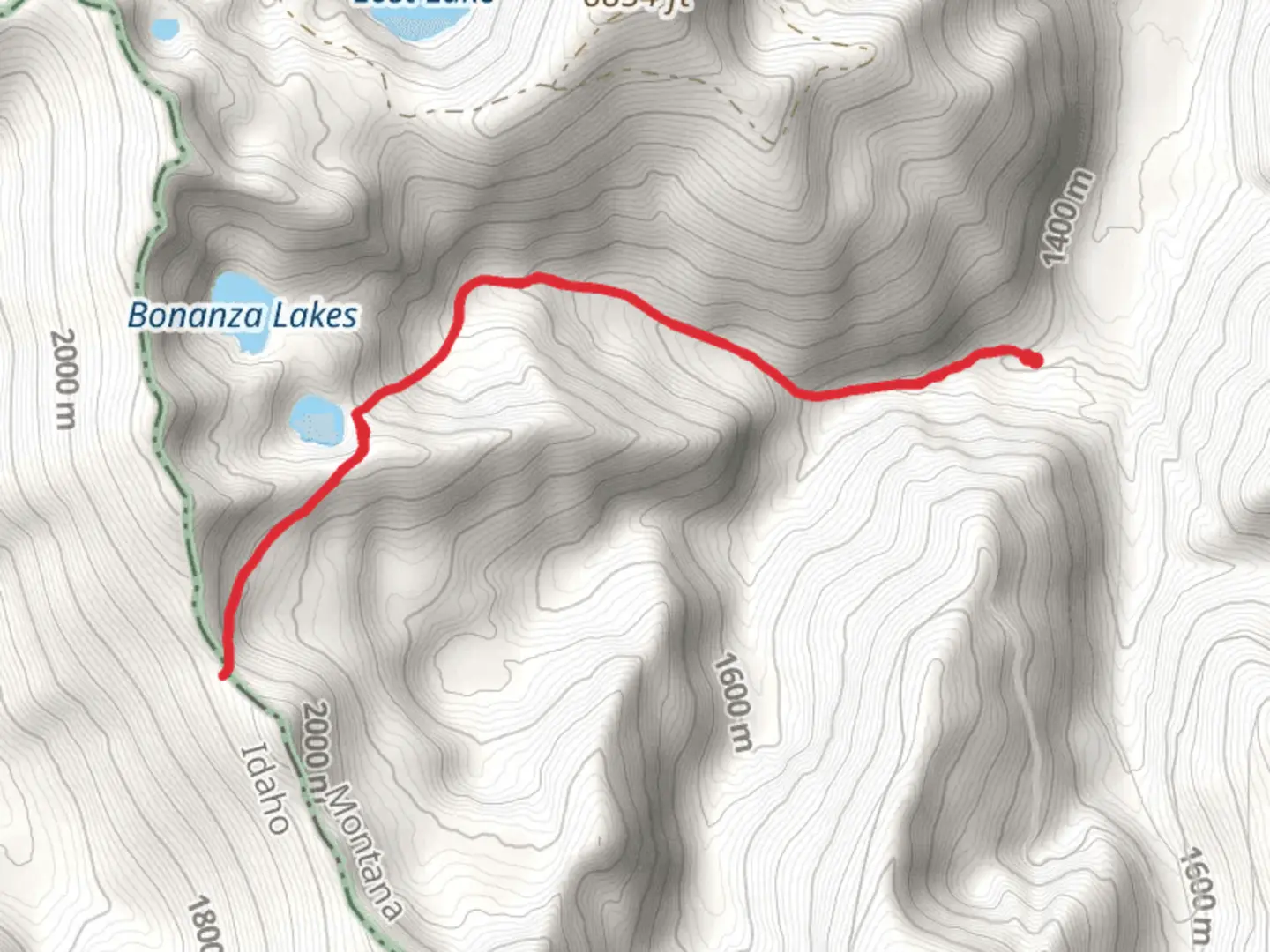 An image depicting the trail Bonanza Gulch Trail and its surrounding area.