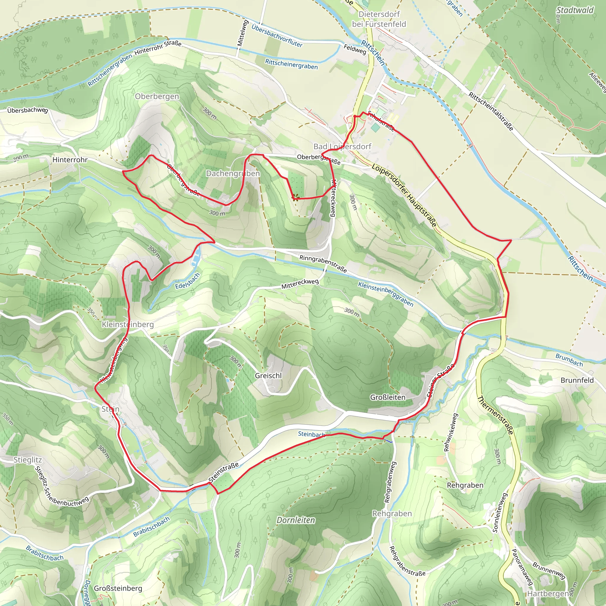 Kurze Variante Wein-Erlebnis-Weg Bad Loipersdorf mobile static map