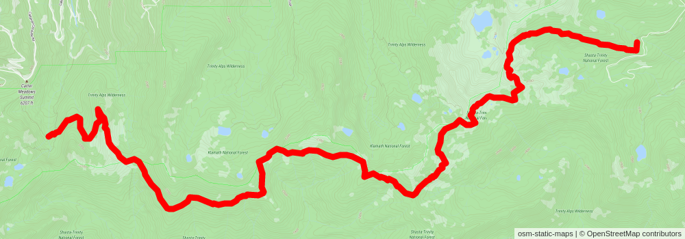 American Perimeter Trail - California Primary stage 12 Map