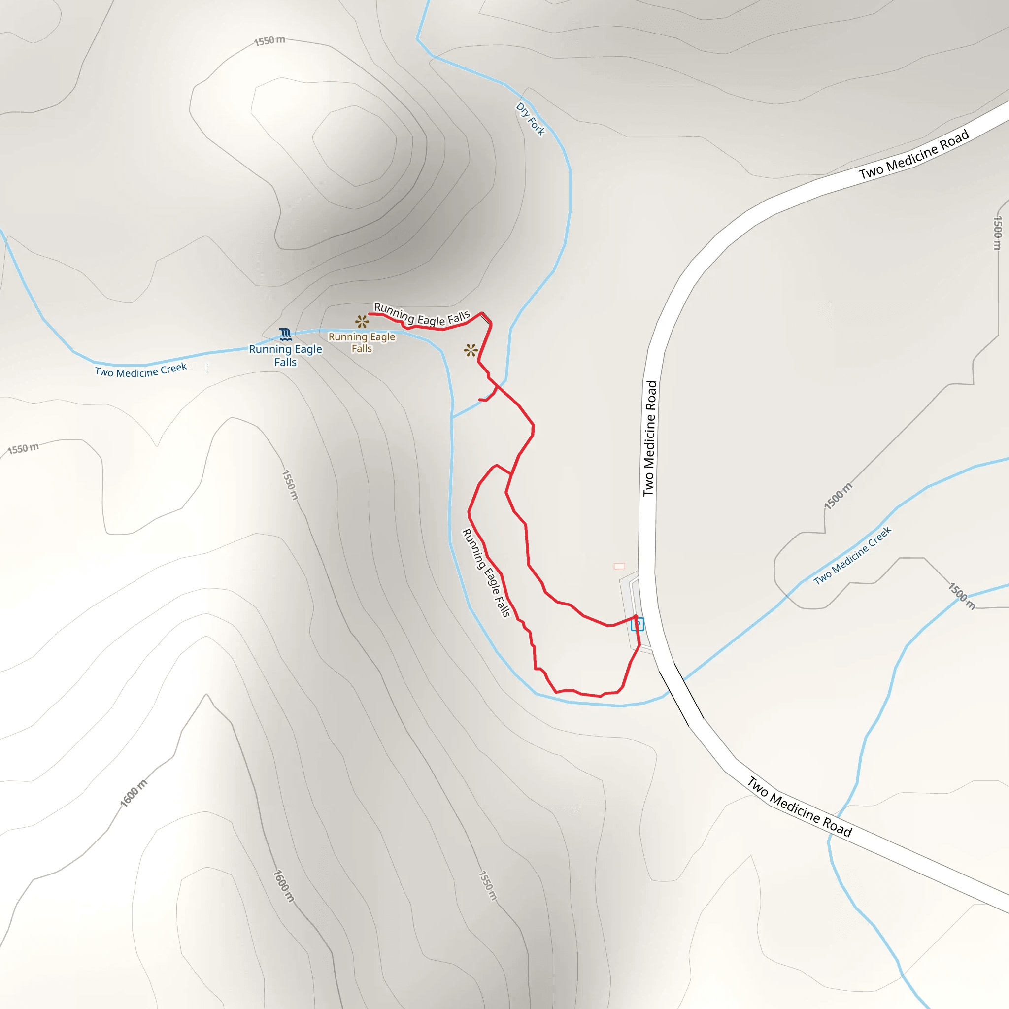 Running Eagle Falls Loop mobile static map
