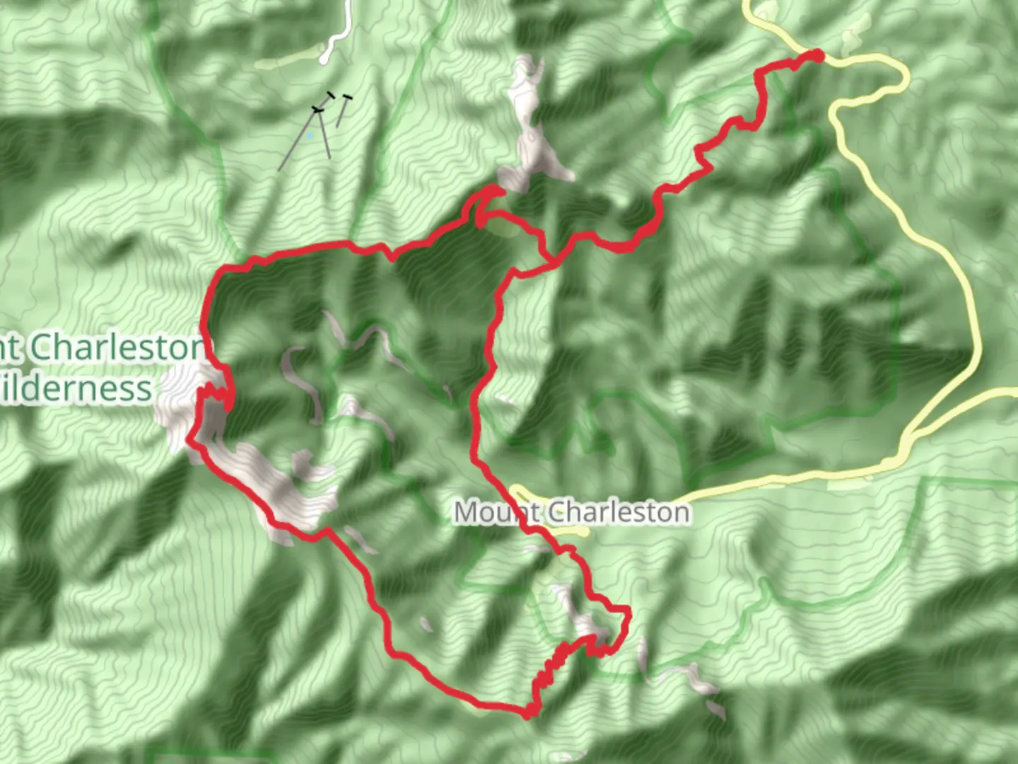 An image depicting the trail North and South Loop Trail and its surrounding area.