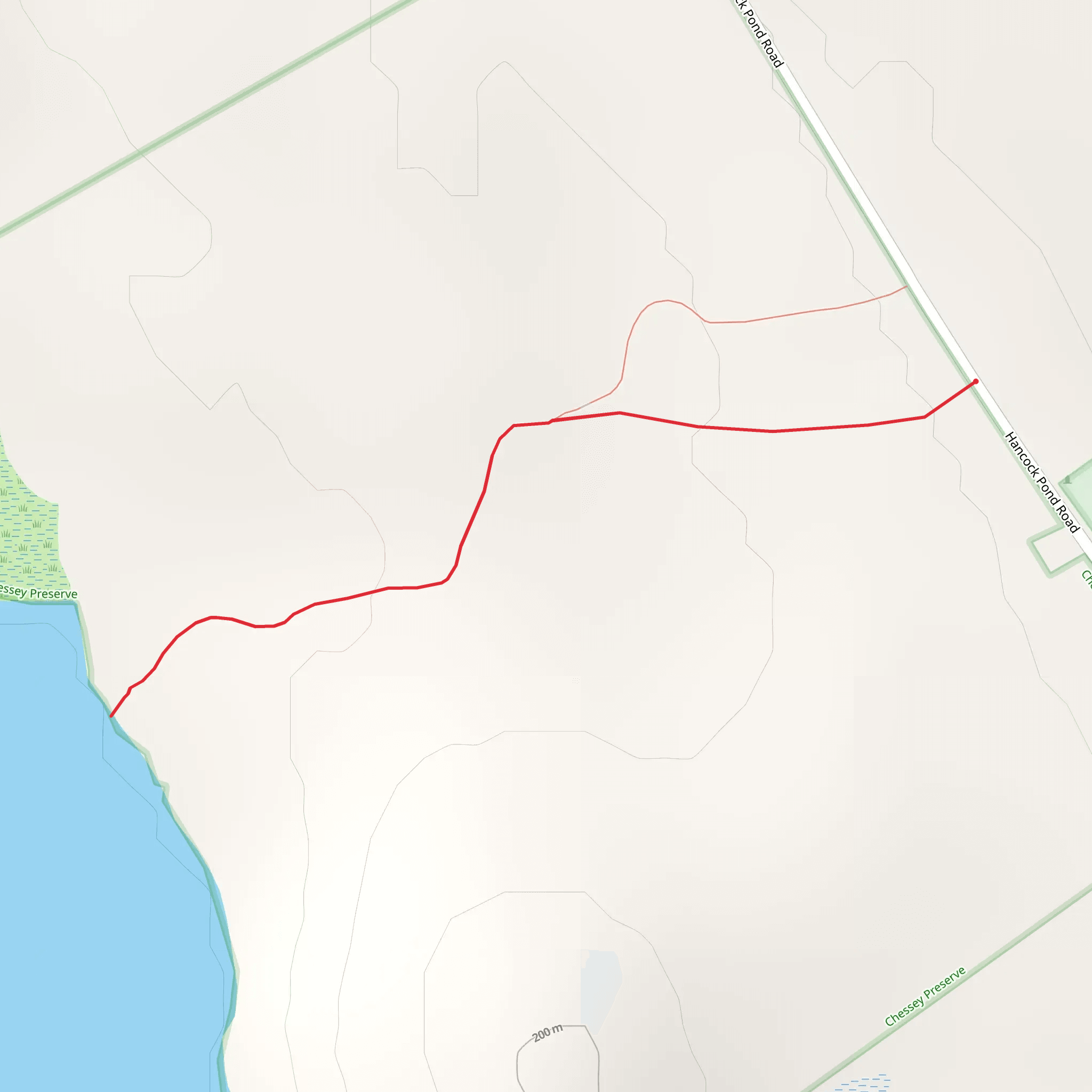 Browns Pond from Hancock Pond Road mobile static map