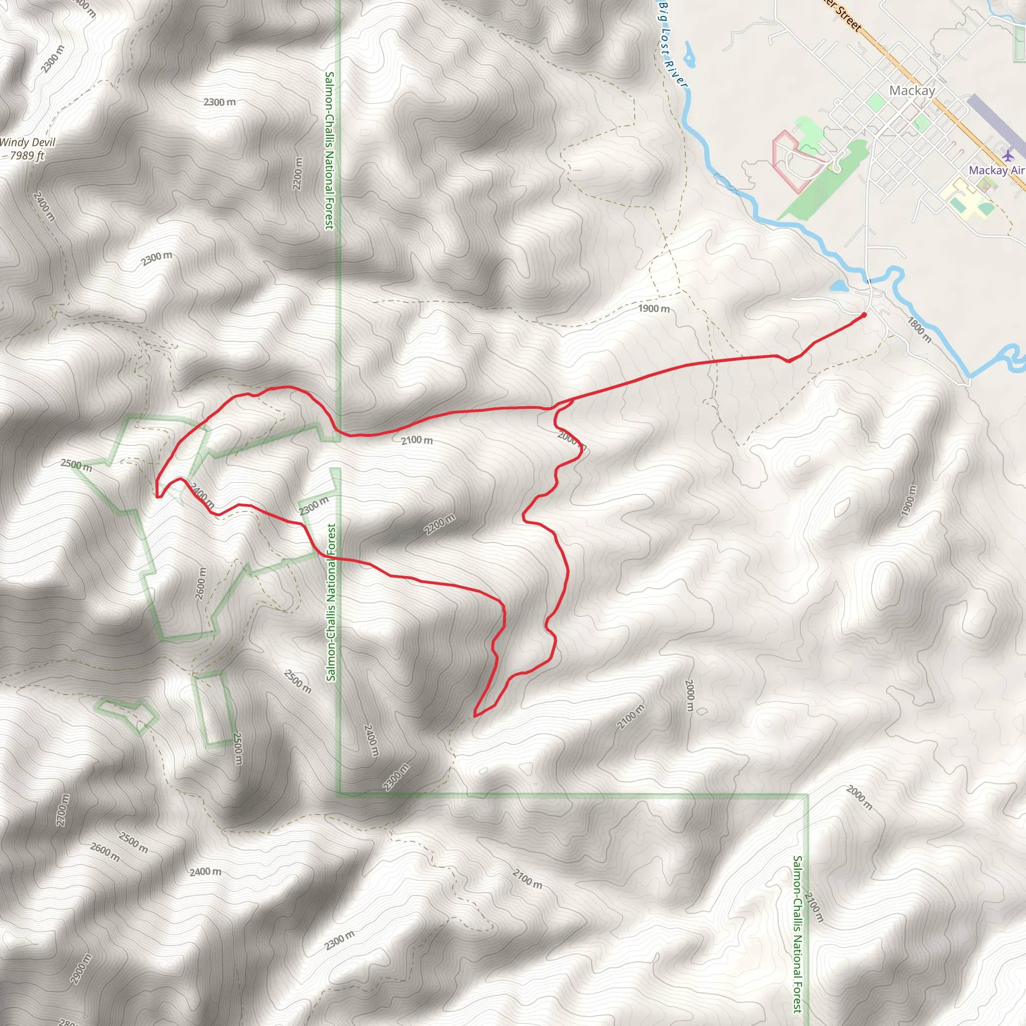 Bullion Gulch Loop mobile static map