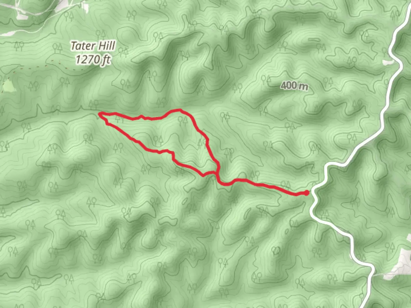 An image depicting the trail Cedar Glade and Math Branch Loop and its surrounding area.