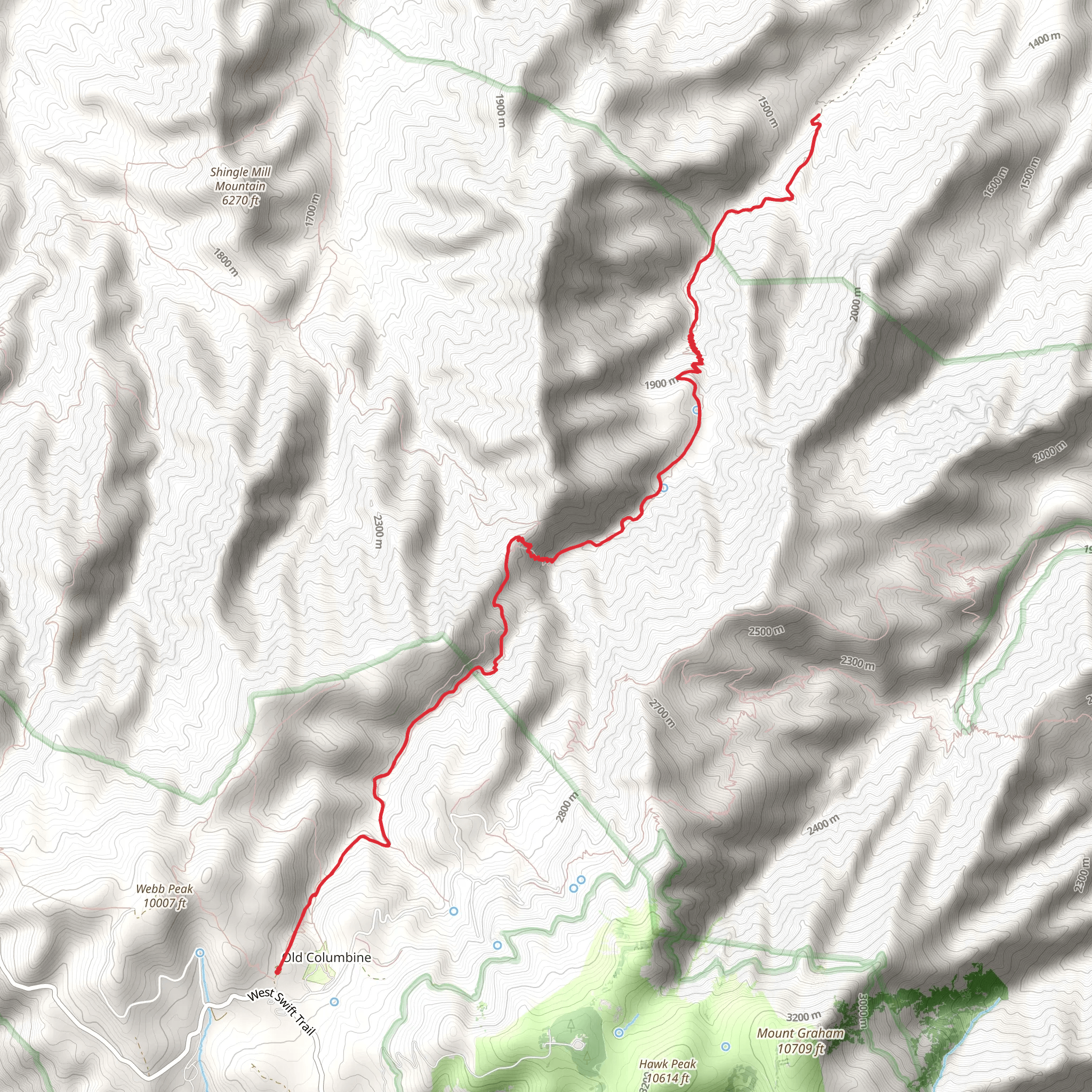 Ash Creek Trail mobile static map