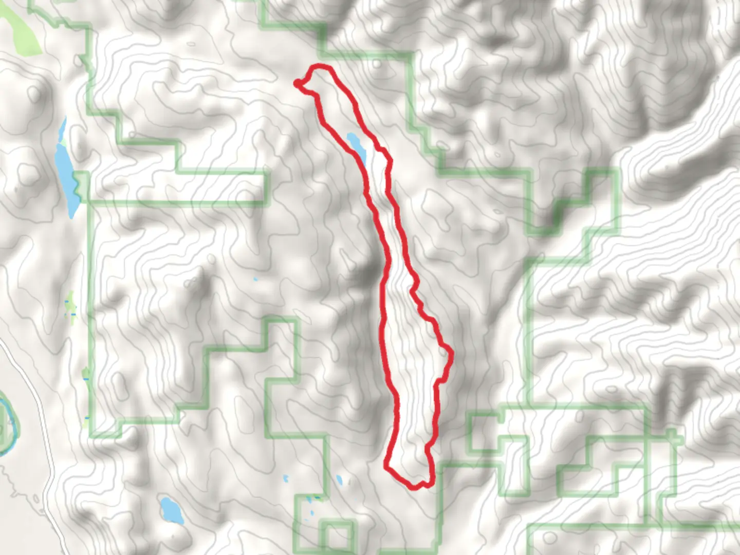 An image depicting the trail Campbell Lake Road Loop and its surrounding area.