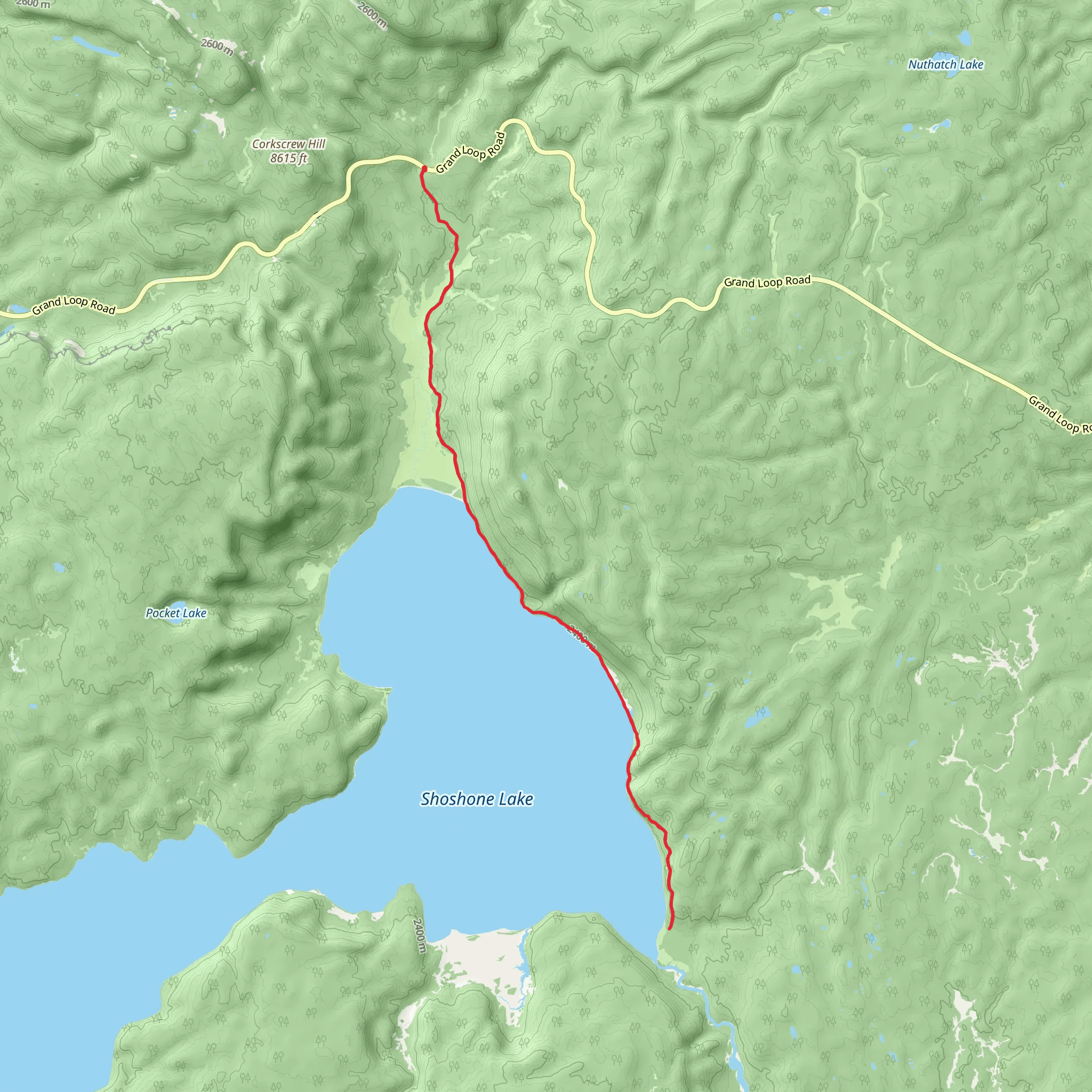 DeLacy Creek Trail mobile static map