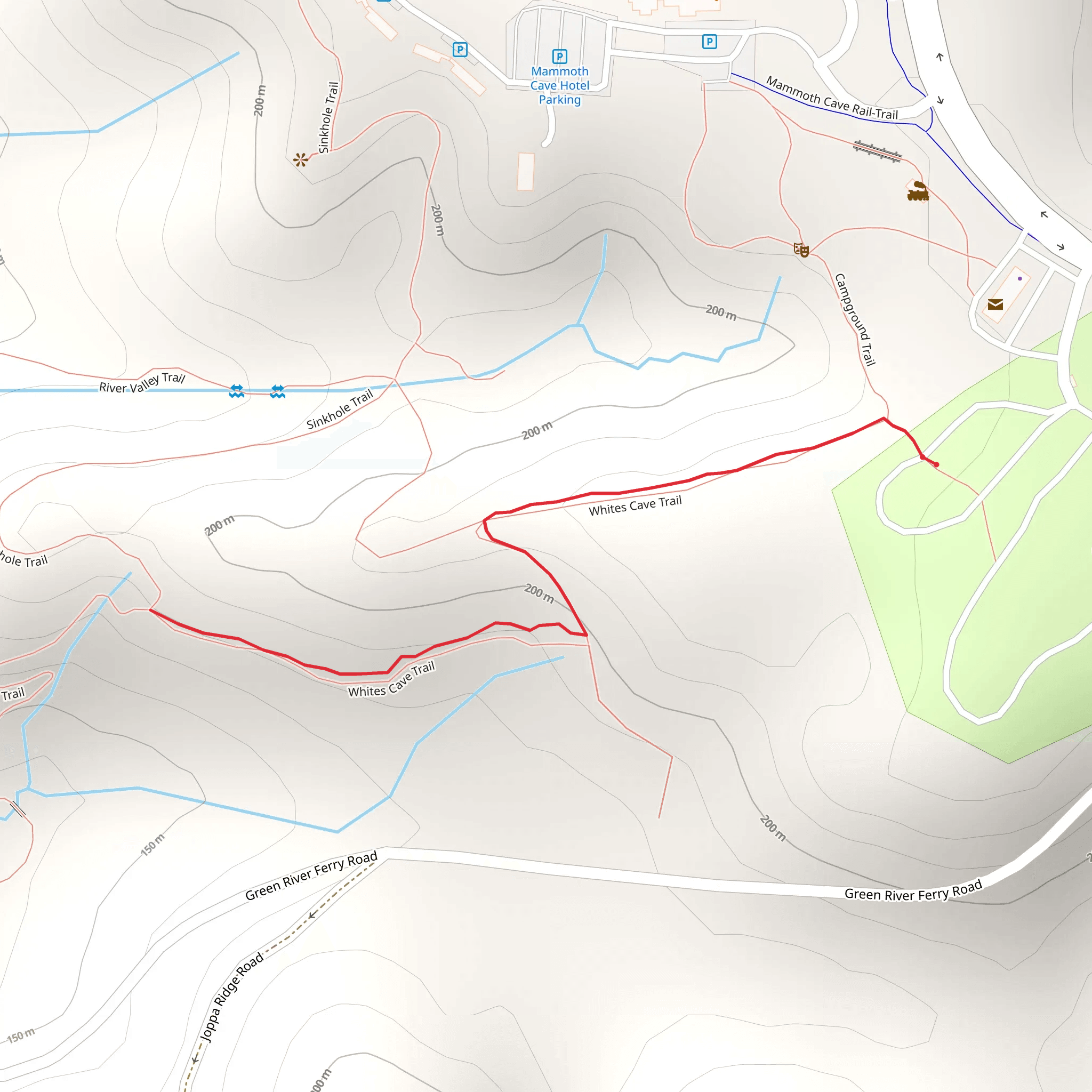 Whites Cave Trail mobile static map
