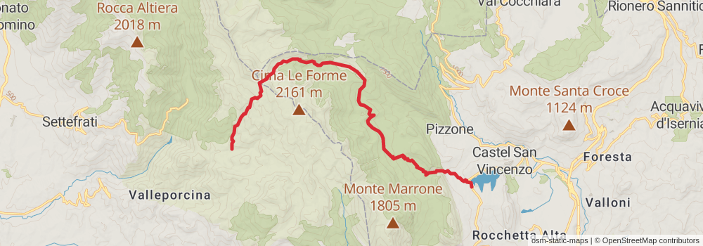 Sentiero Italia - Apennines Section stage 69 Map