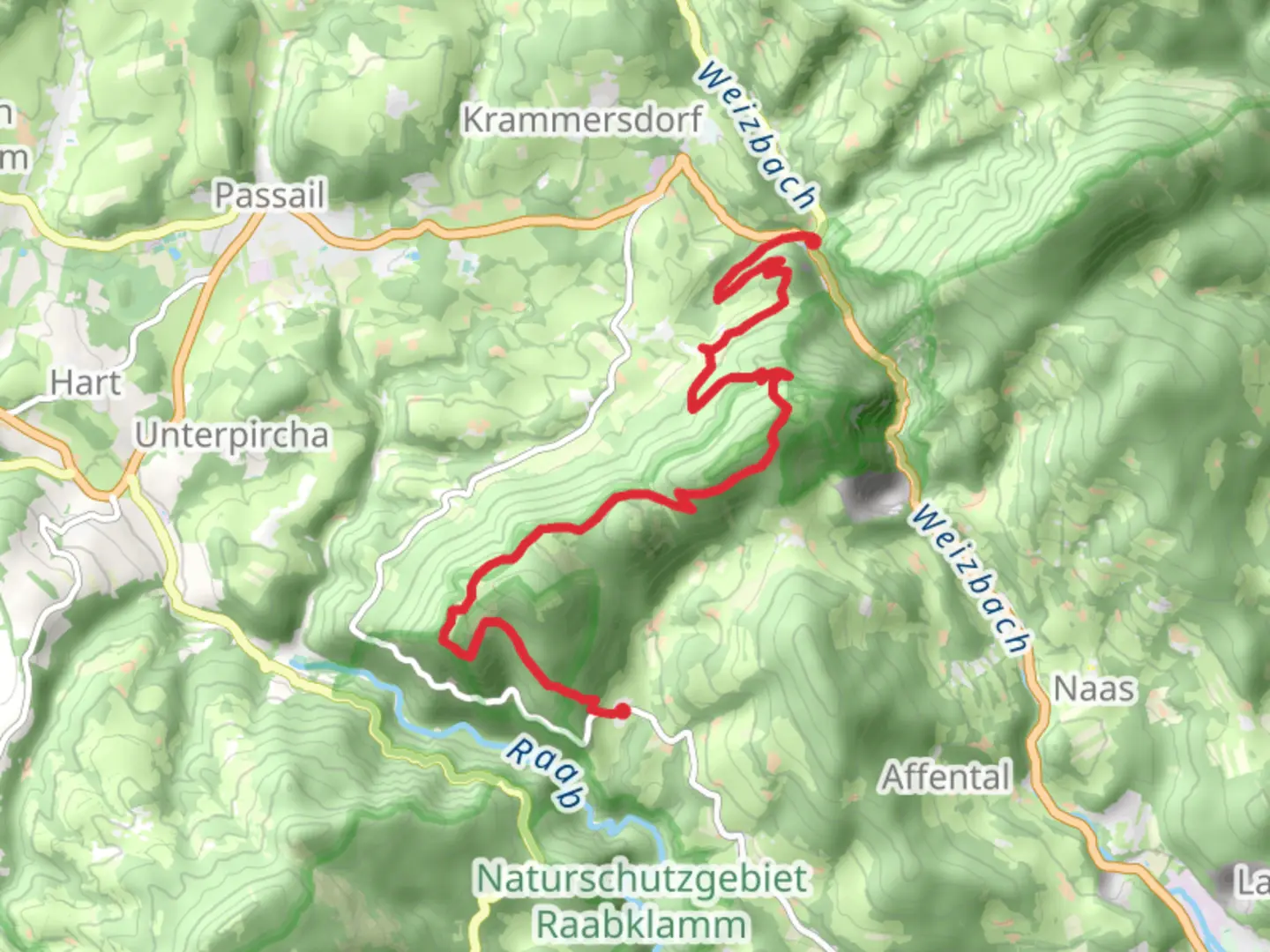 An image depicting the trail Gösser to the Wolf Saddle and its surrounding area.