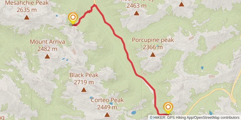 Southern North Cascades Loop stage 7 Map