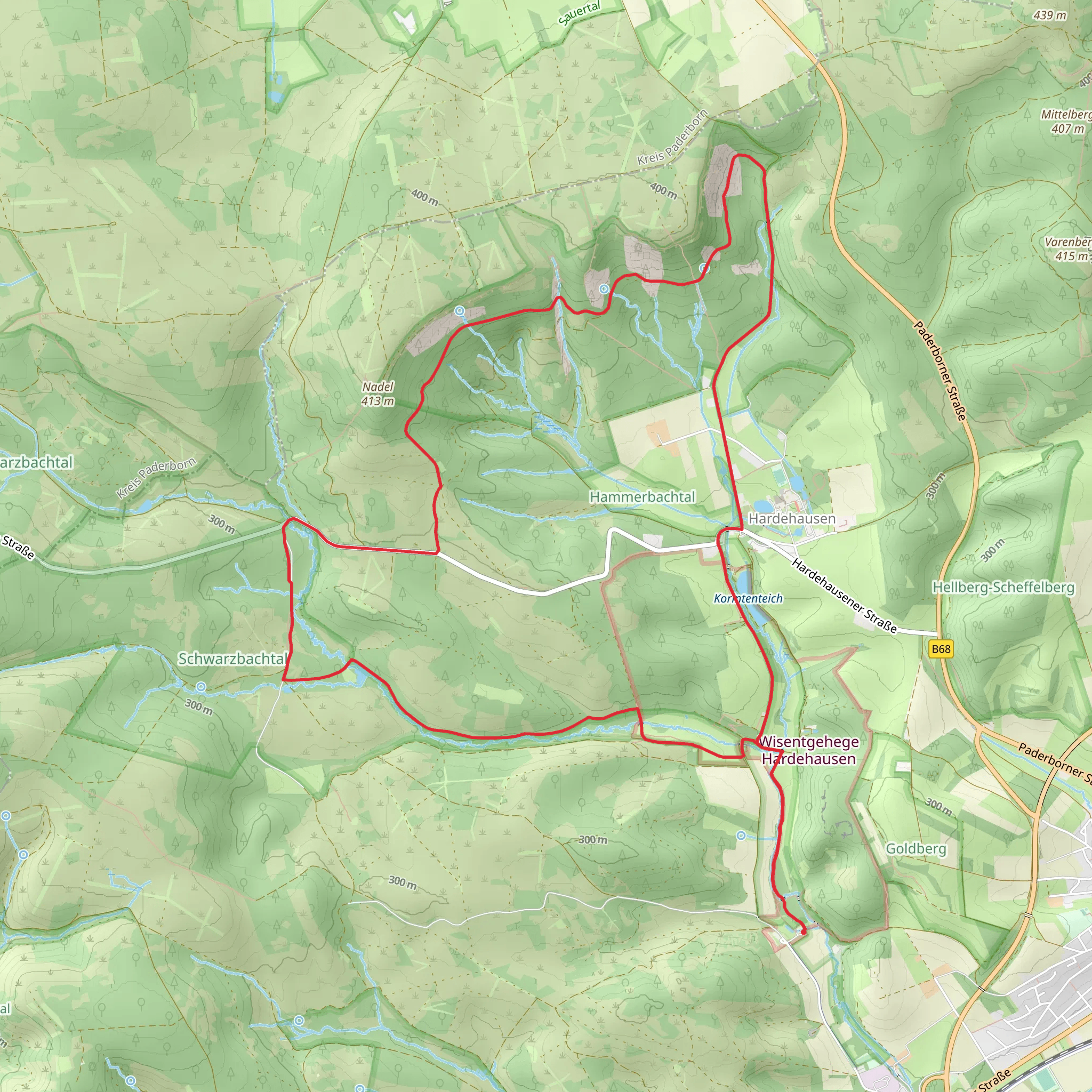 Klippen und Felsenmeer bein Hardehausen Loop mobile static map