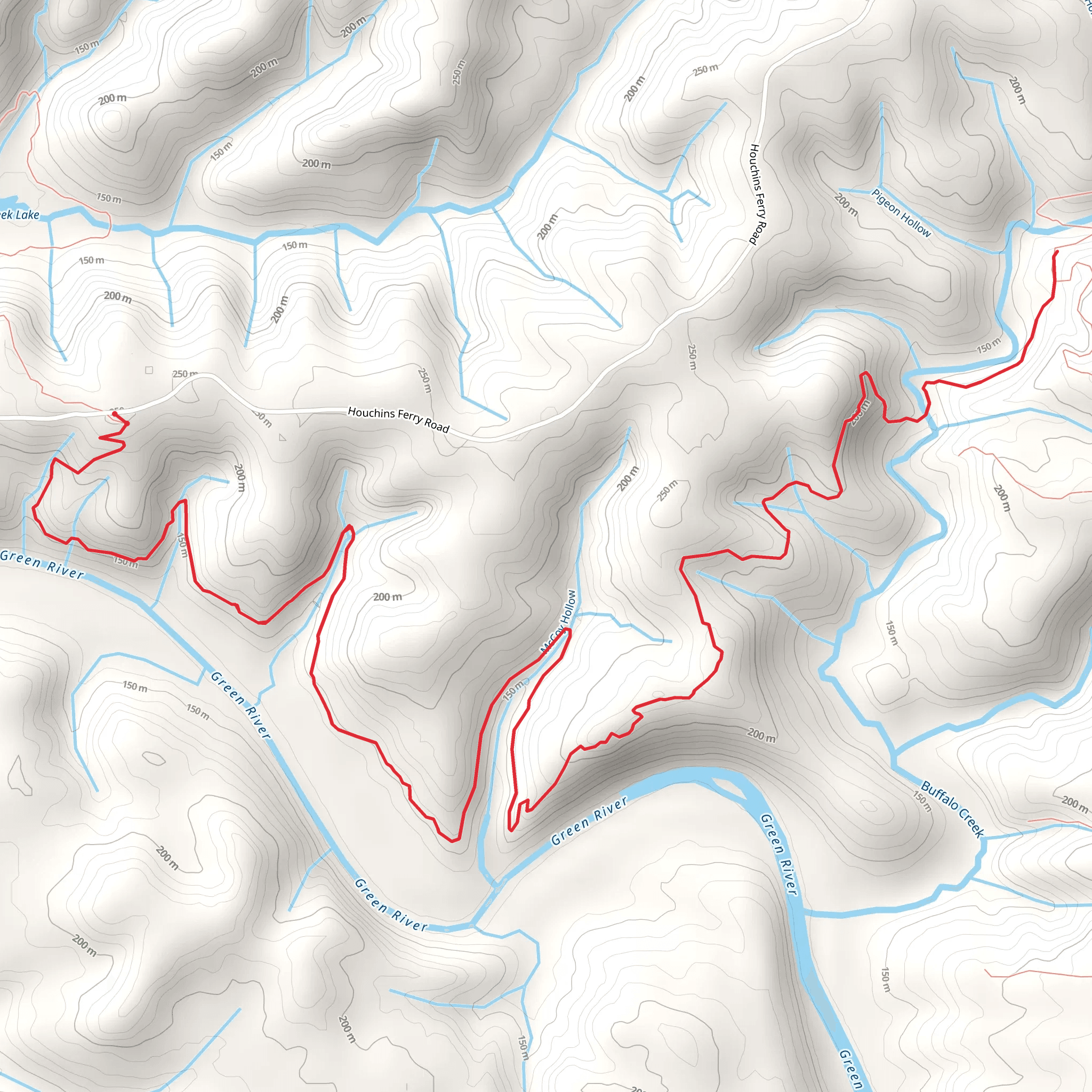 McCoy Hollow Trail mobile static map