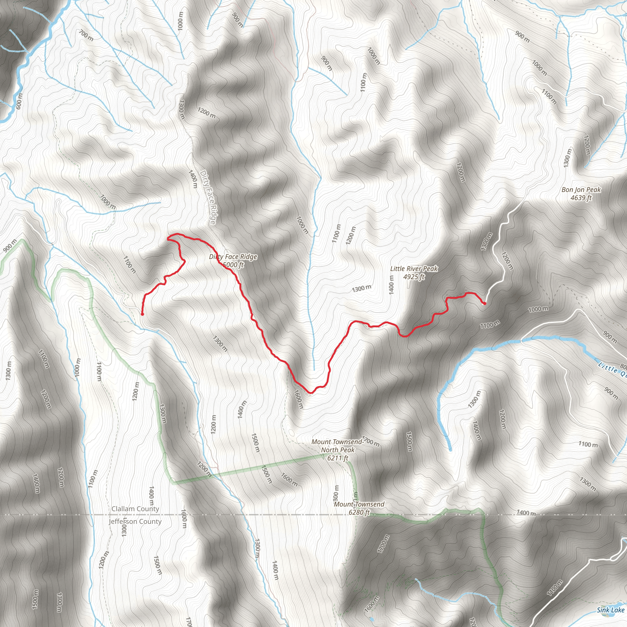 Little Quilcene Trail mobile static map