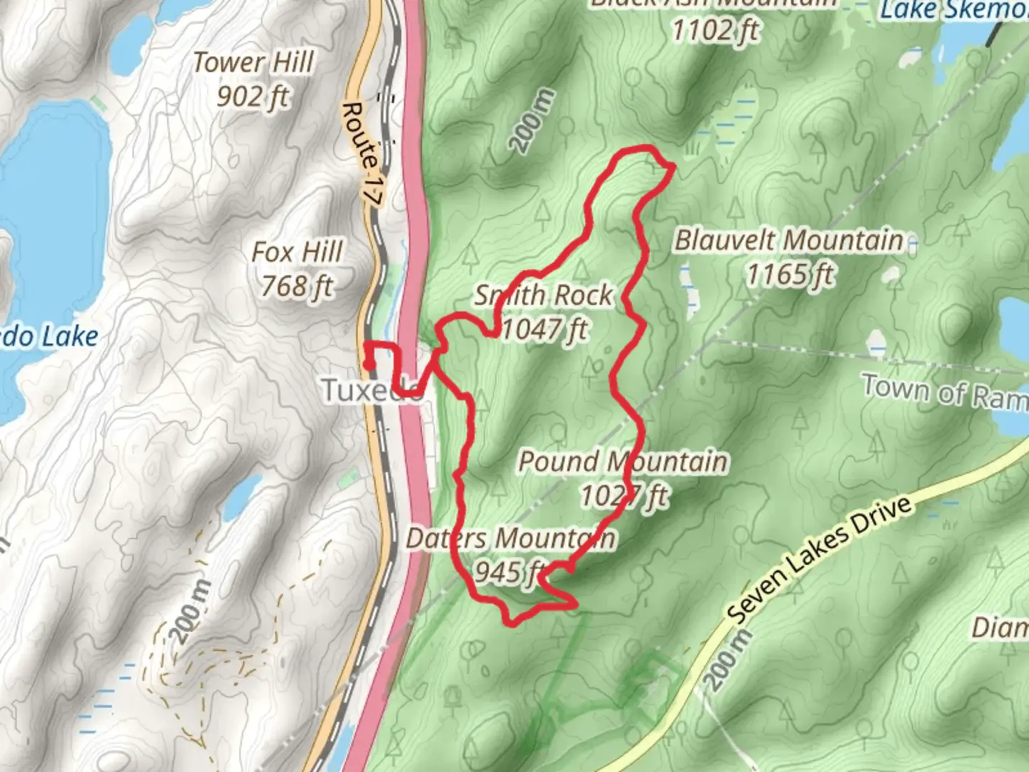 An image depicting the trail Daters Mountain, Pound Mountain and Smith Rock Loop and its surrounding area.