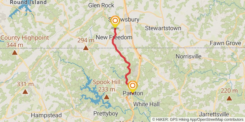 York County Heritage Rail Trail stage 3 Map