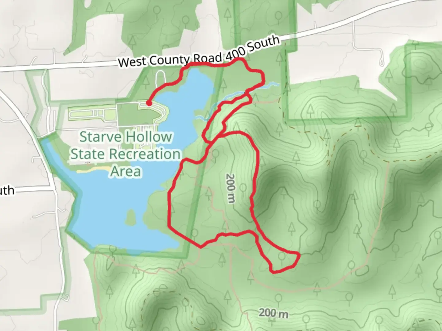 An image depicting the trail Vista Trail and Cabin Trail Loop and its surrounding area.