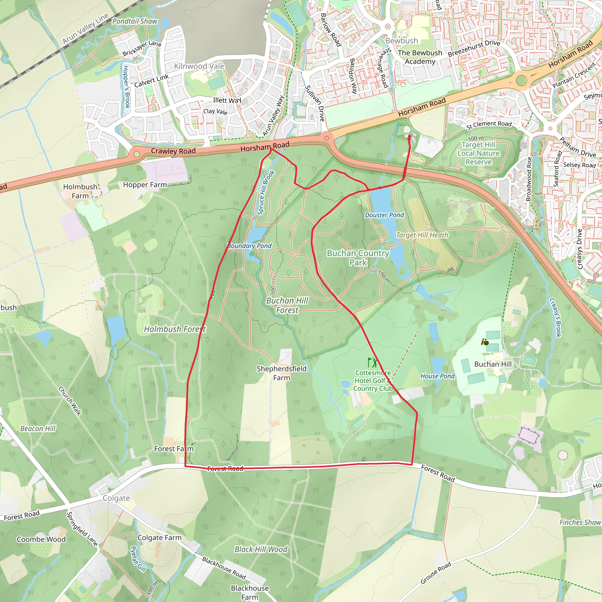 Buchan Country Park Loop mobile static map