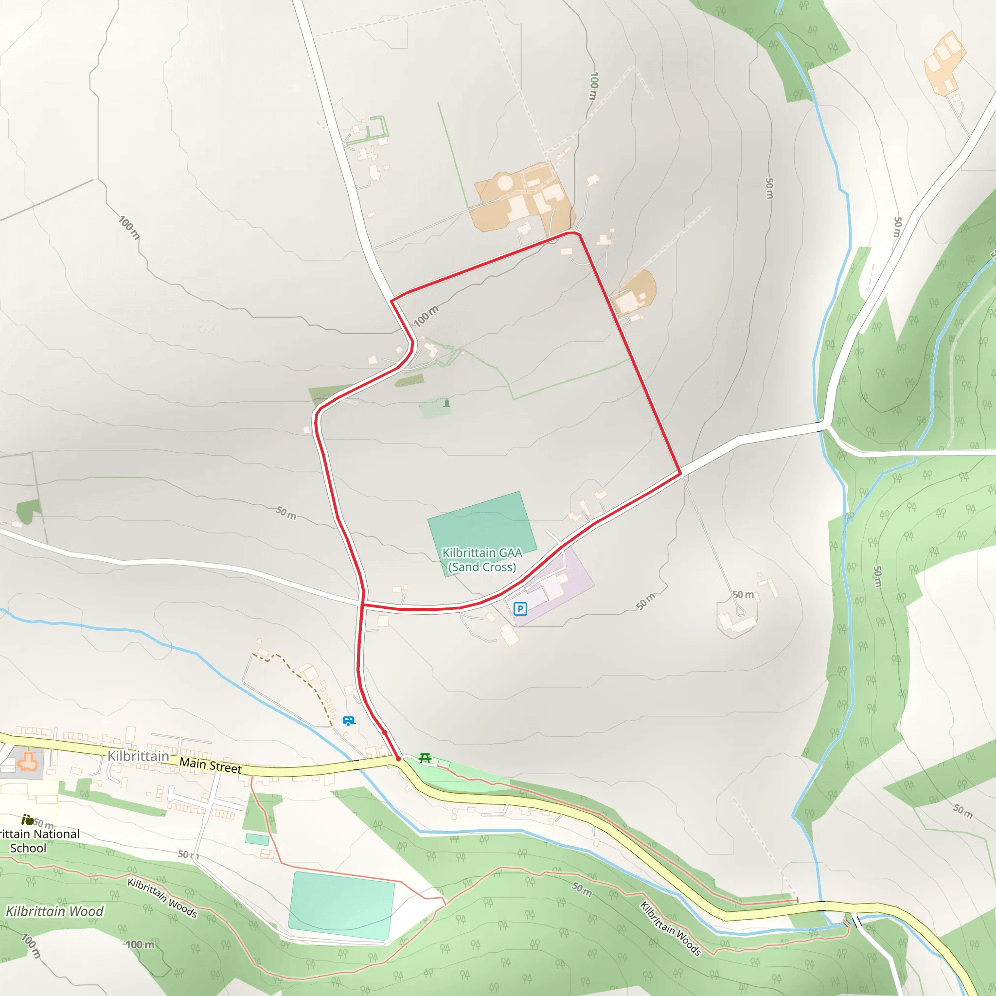 Kilbrittain Trails - Castle Walk mobile static map