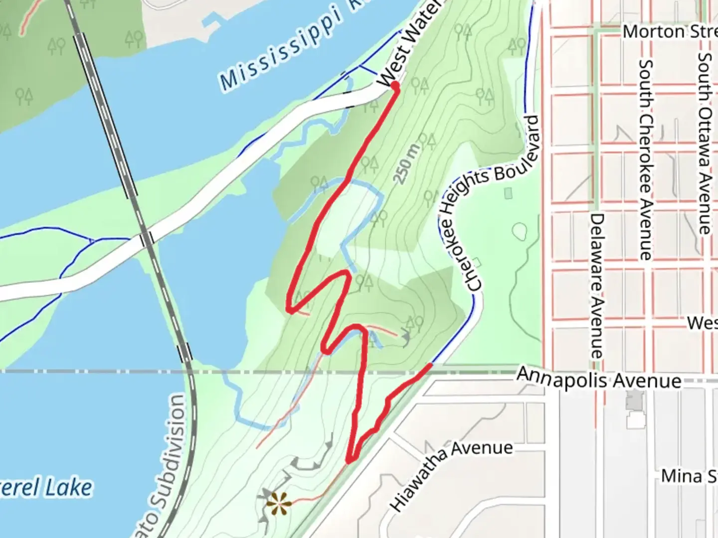 An image depicting the trail Lilydale Regional Park Brickyard Trail and its surrounding area.