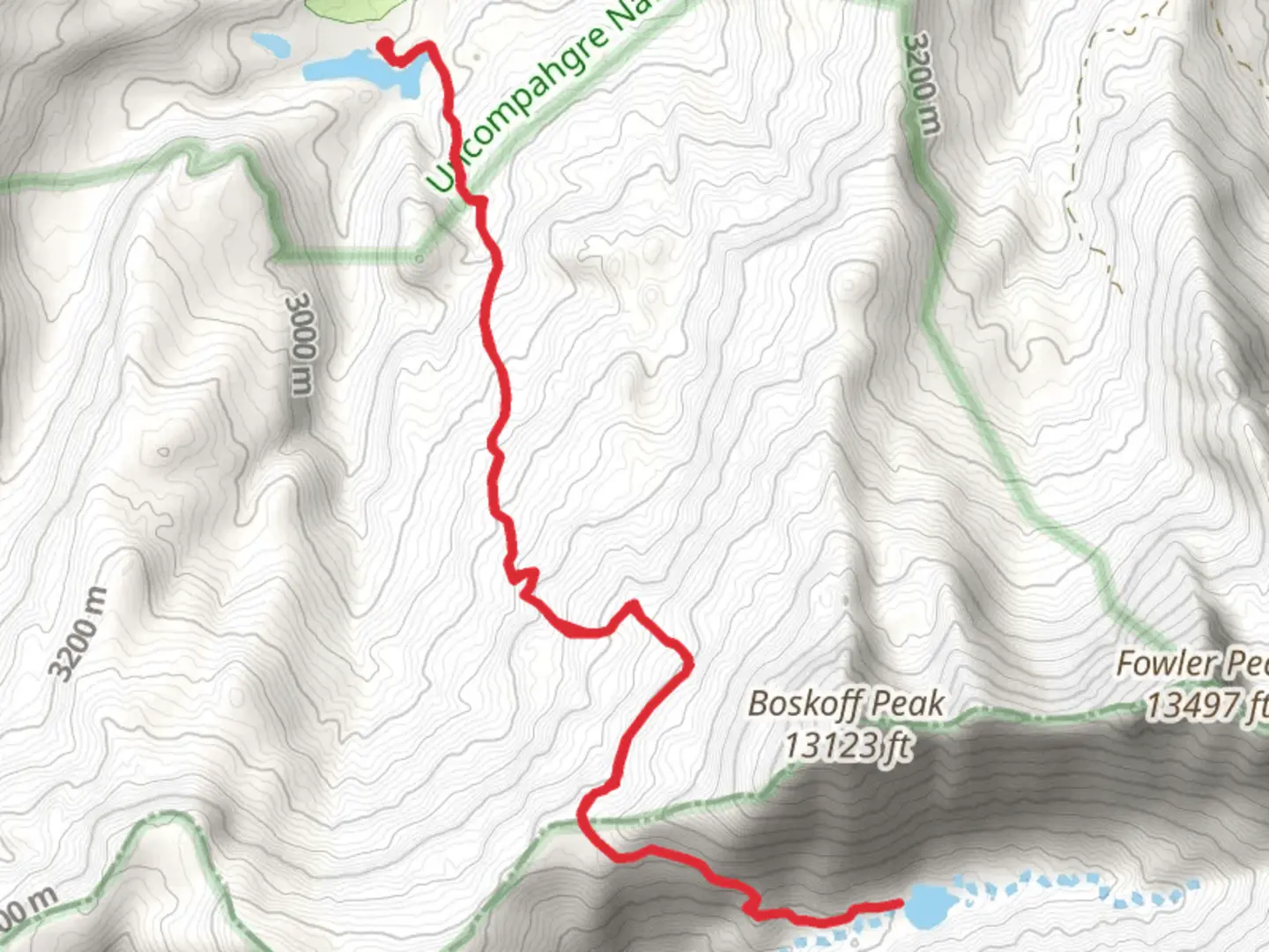 An image depicting the trail Navajo Lake via Woods Lake Trail and its surrounding area.