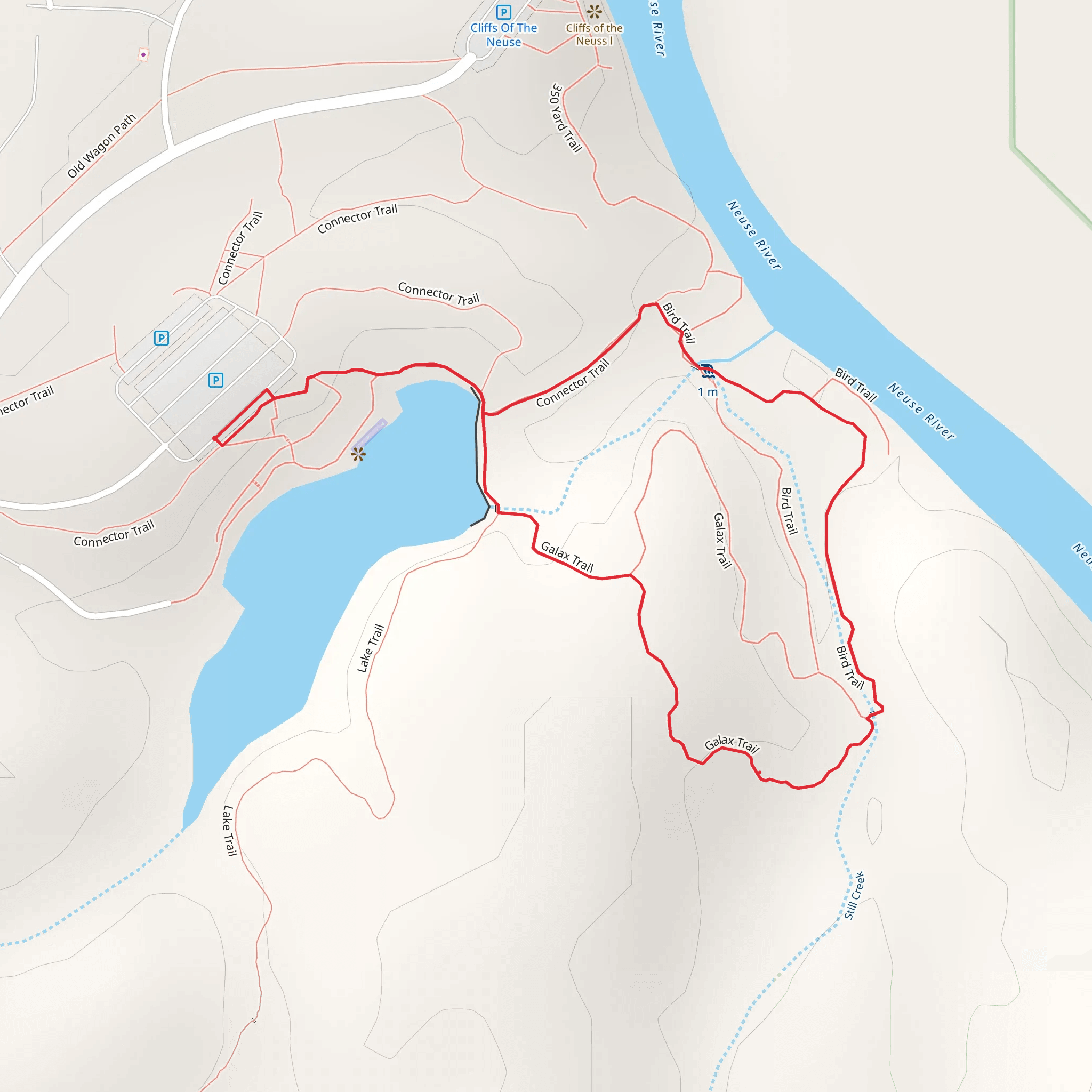 Cliffs of the Neuse State Park - Neuse River Loop mobile static map