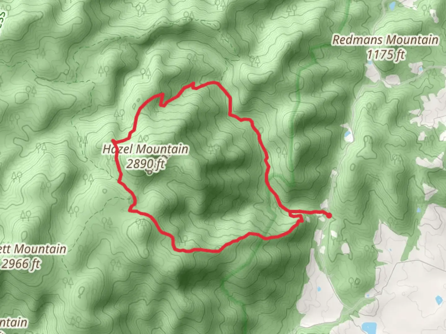 An image depicting the trail Hazel River and Sam's Ridge Loop Trail and its surrounding area.