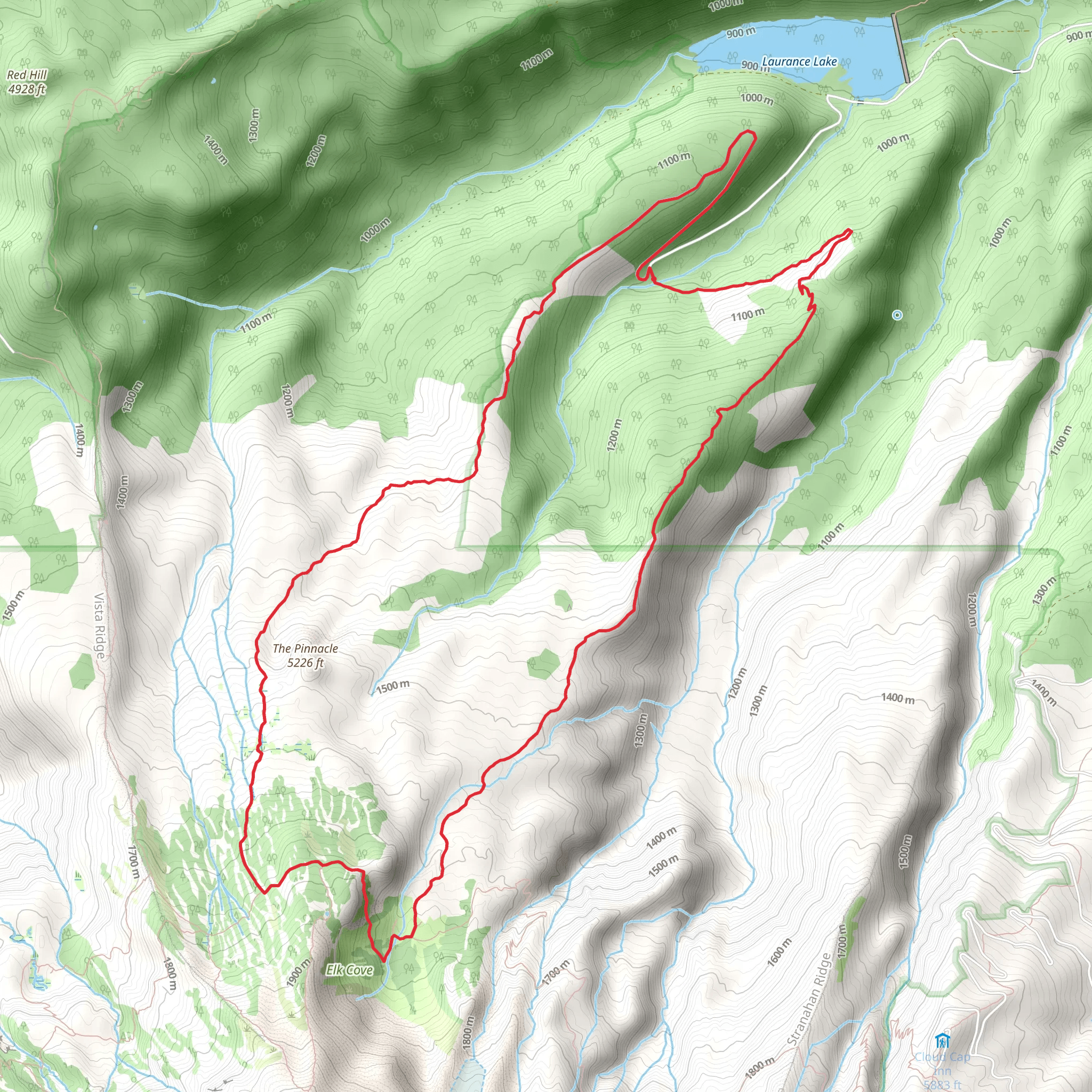 The Pinnacle Loop mobile static map