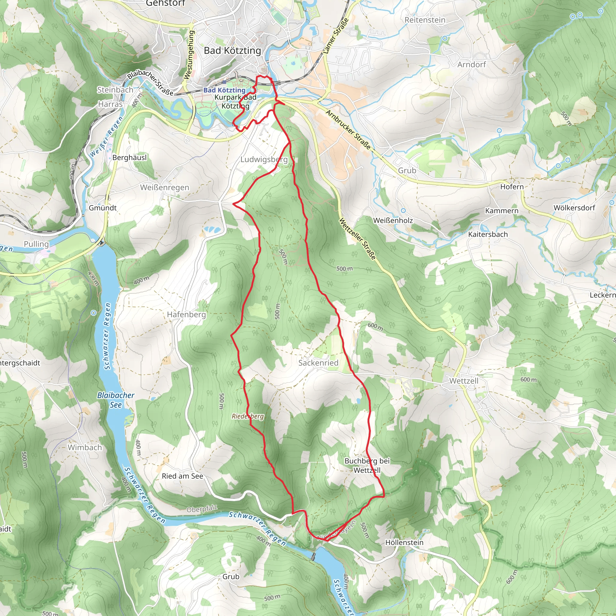 Riederberg and Uranus via Planetenweg mobile static map