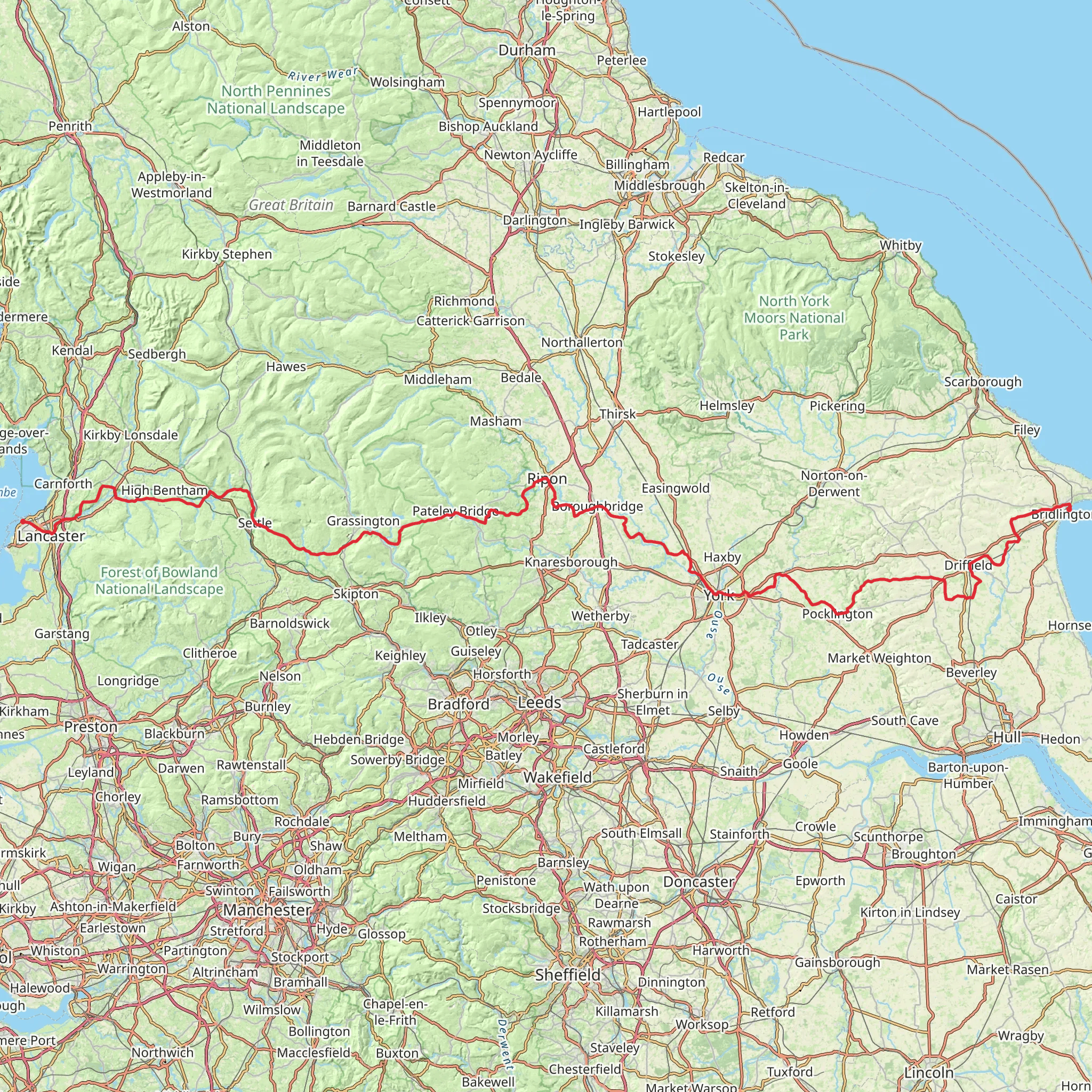 Way of the Roses mobile static map