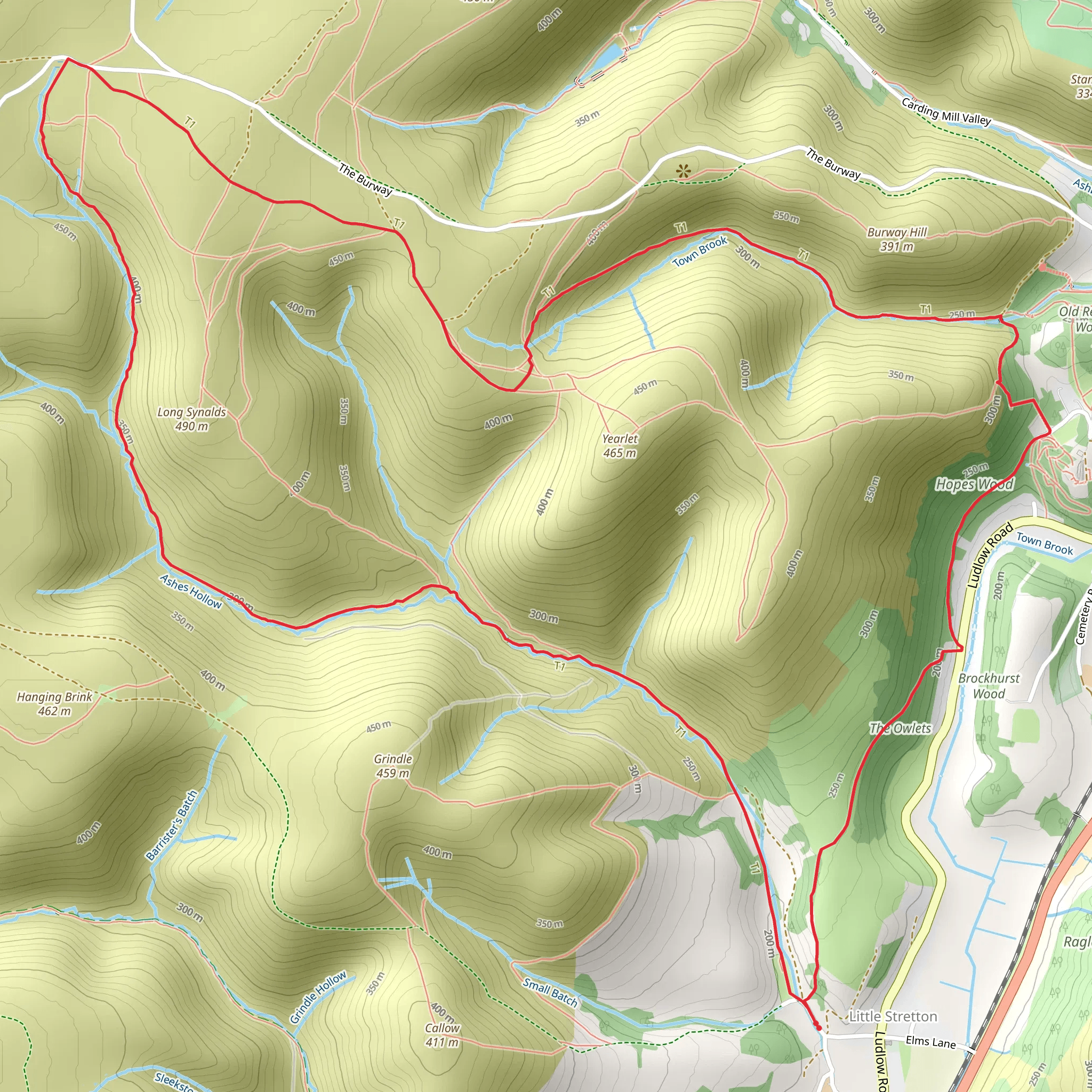 Boiling Well, Long Synalds and AShes Hollow Loop mobile static map