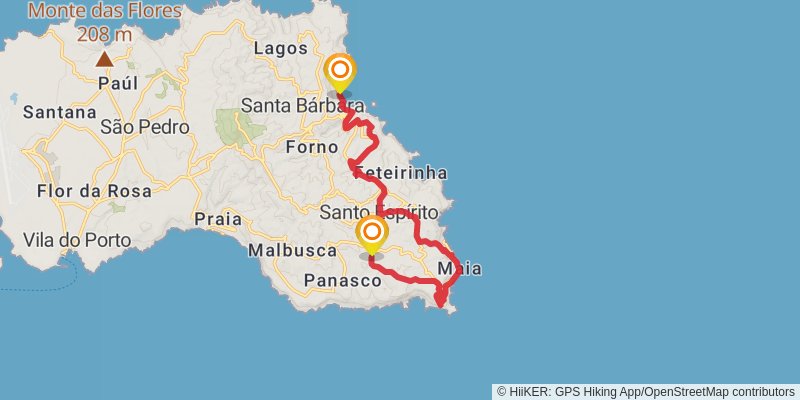 Great Route of Santa Maria stage 2 Map