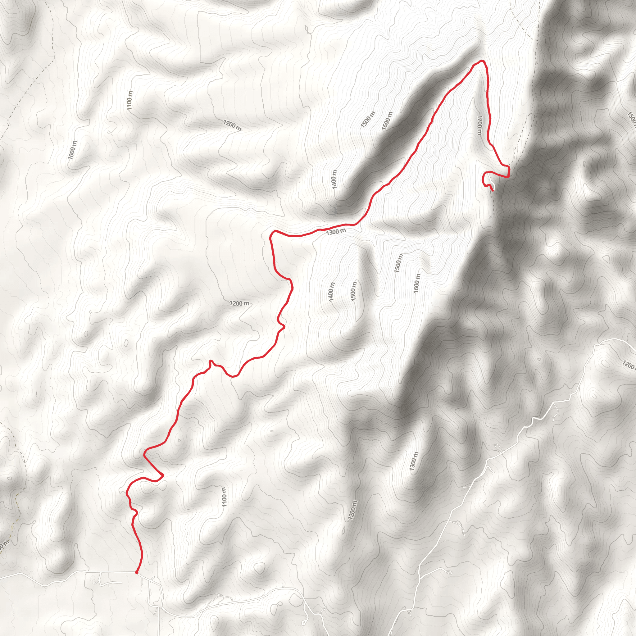Squaw Butte from Butte Road mobile static map