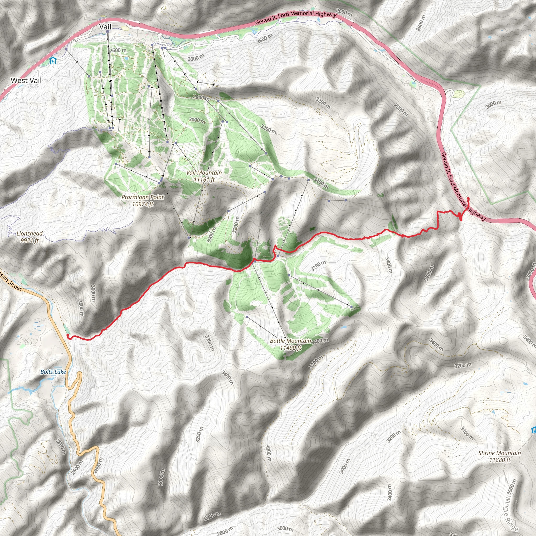 Two Elk Trail mobile static map