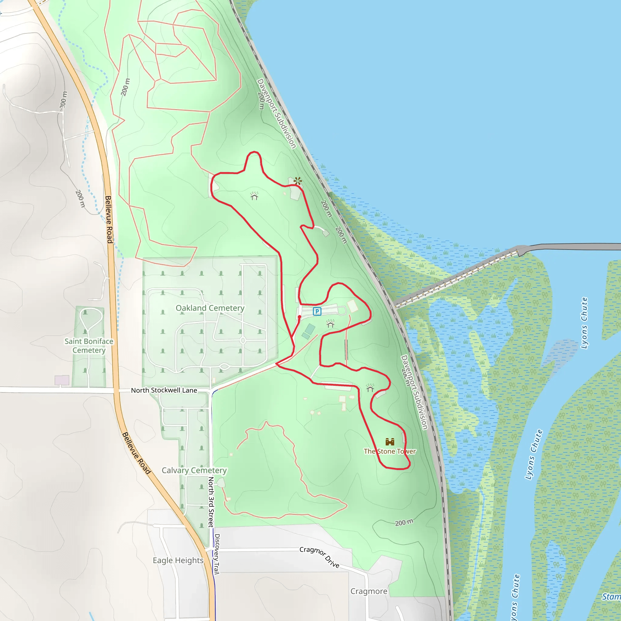 Eagle Point Park Loop mobile static map