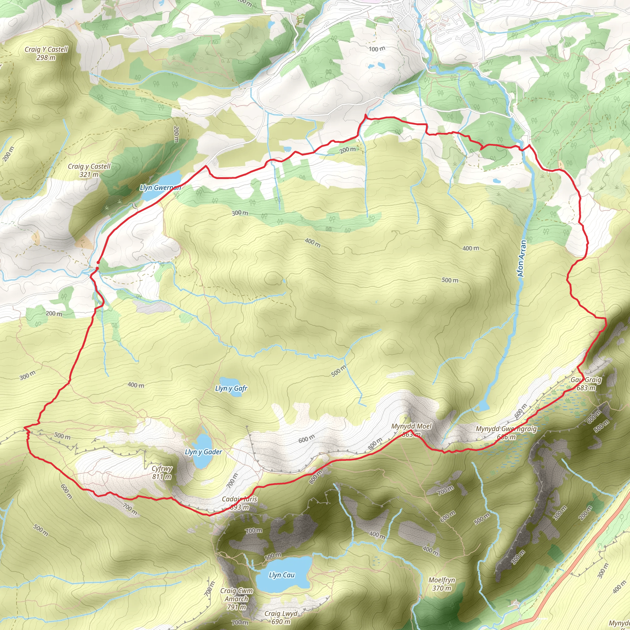 Cadair Idris by The Pony Path mobile static map