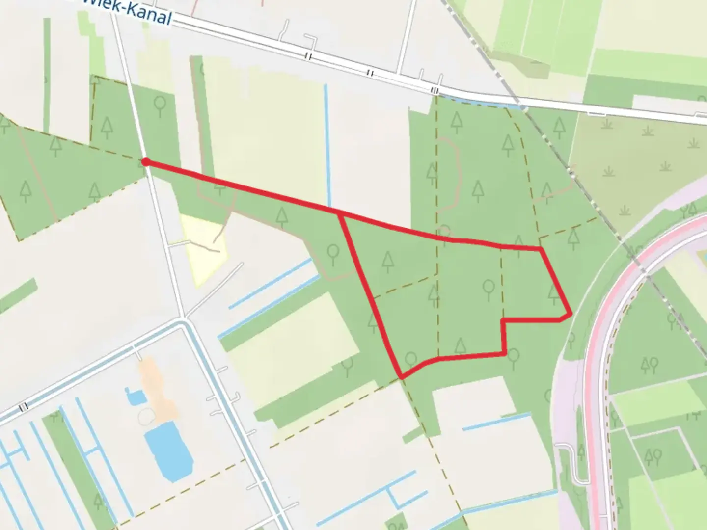 An image depicting the trail Papenburger Wald Loop and its surrounding area.