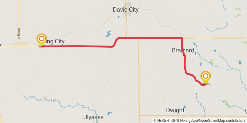 American Discovery Trail - North stage 50 Map