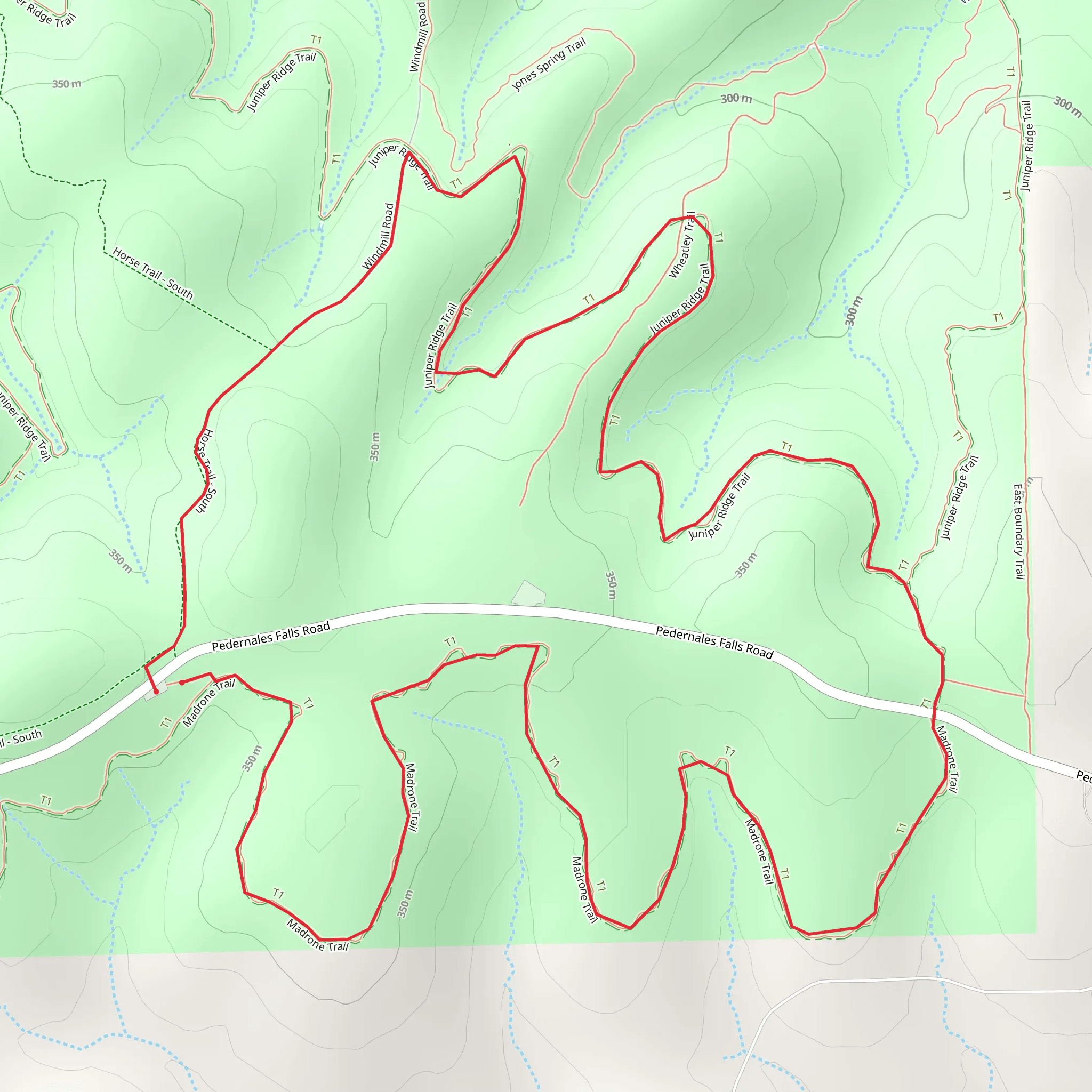 Juniper Ridge Trail and Madrone Loop Trail mobile static map