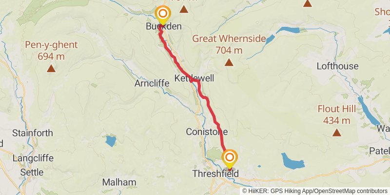 Skipton Loop via Pennine Way stage 11 Map