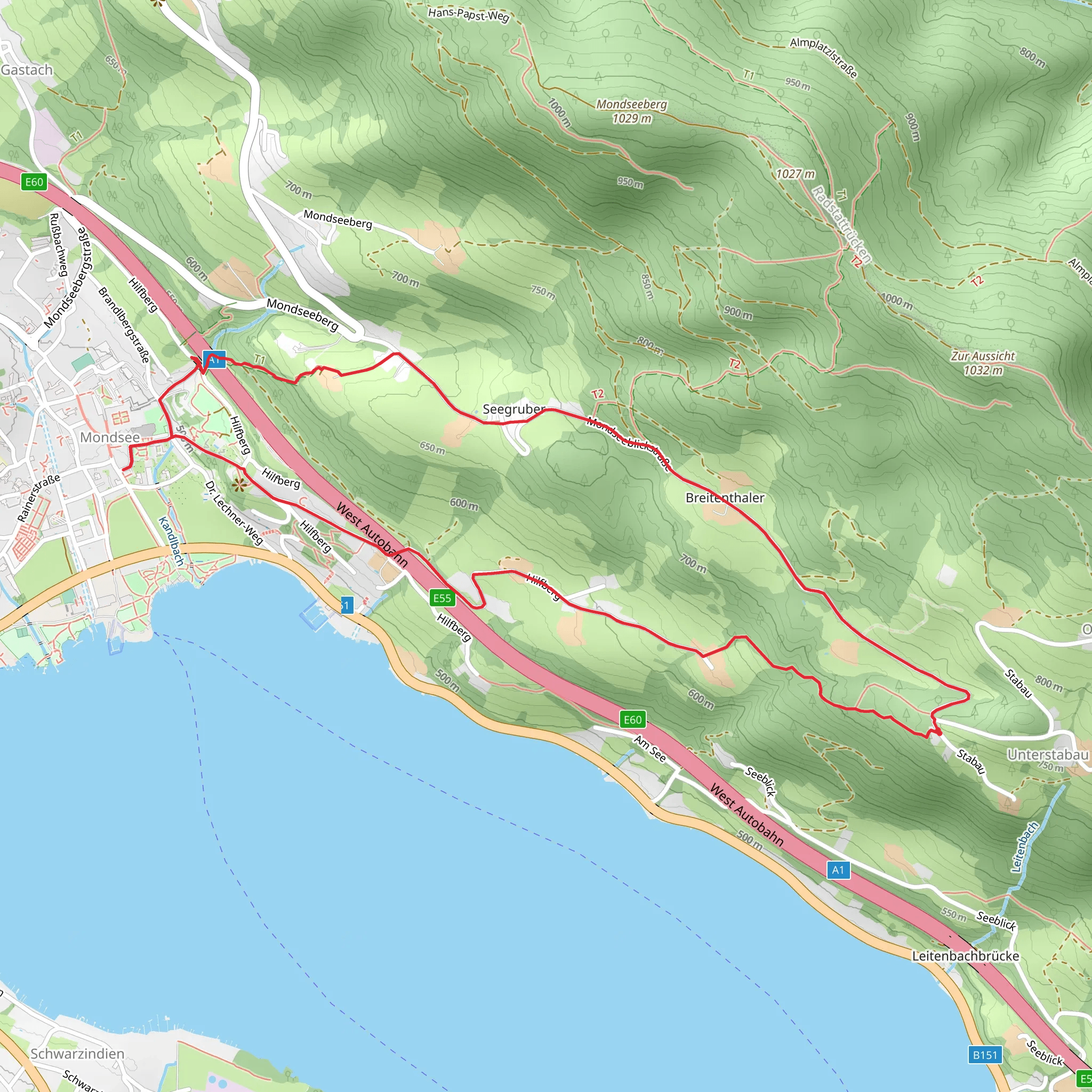 Hilfberg to Schafbergblick Loop mobile static map