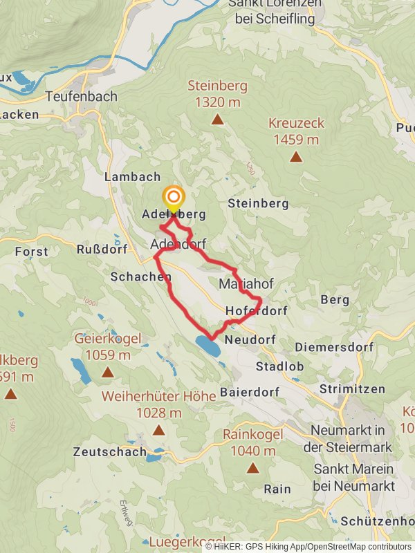Sperl to Furtnerteich Hike mobile static map