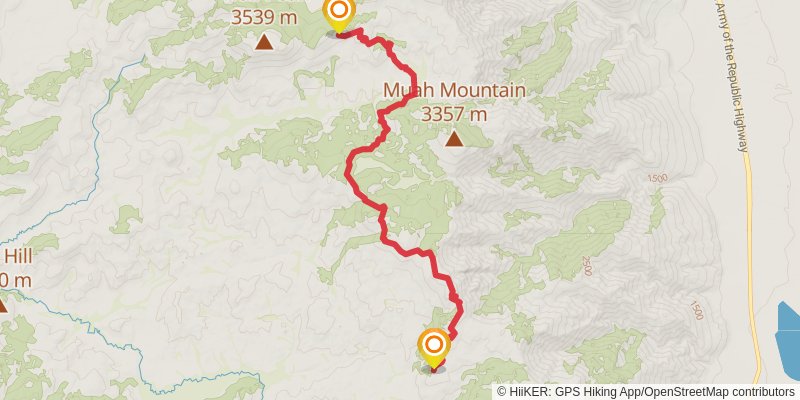Pacific Crest Trail - Central California stage 9 Map