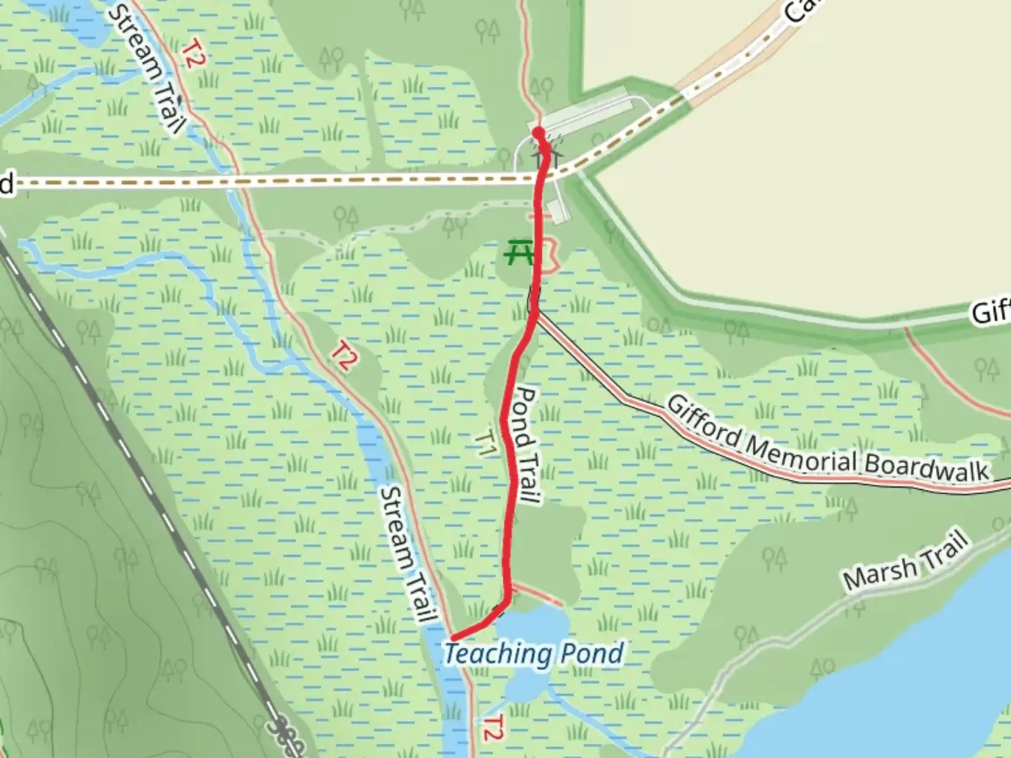 An image depicting the trail Pond Trail and its surrounding area.