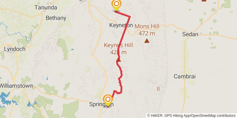Lavender Federation Trail stage 6 Map