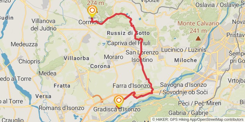 Alpe - Adria Trail stage 34 Map