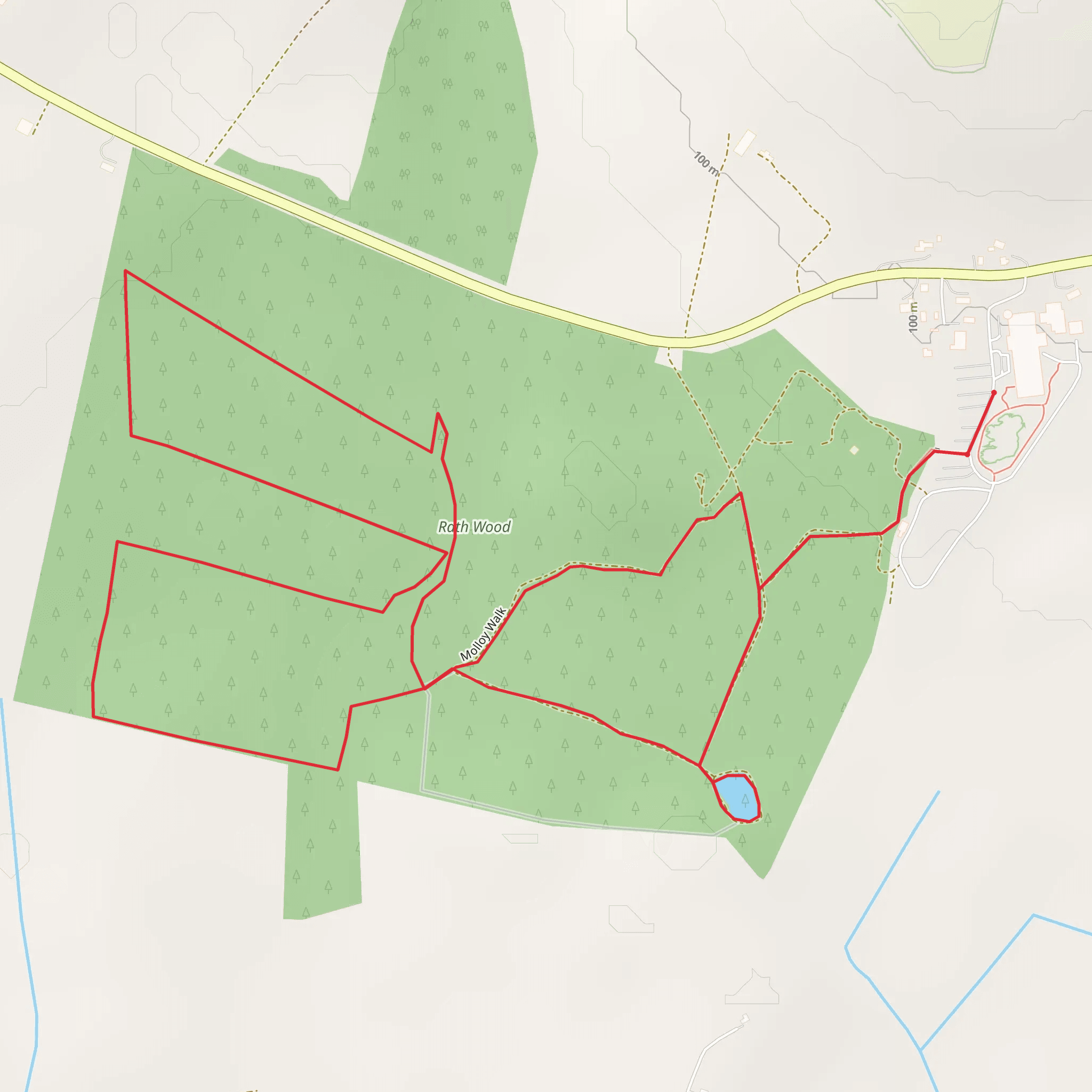 Rathwood Fox's Park Trail mobile static map