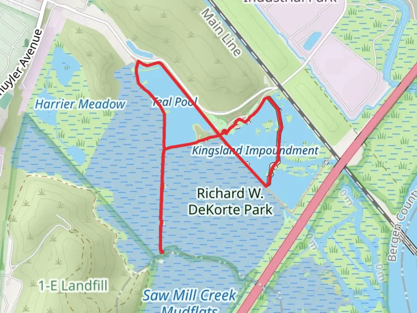 An image depicting the trail Saw Mill Creek and Marsh Discovery Loop Trail and its surrounding area.